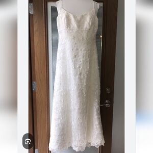 Oleg Cassini For David's Bridal Beaded Wedding Dress   Size 6